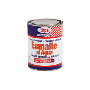 ESMALTE AL AGUA SEMIBRILLO BLANCO LITRO